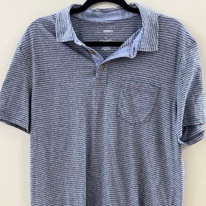 Sonoma L men’s grey stripped polo shirt casual short sleeve